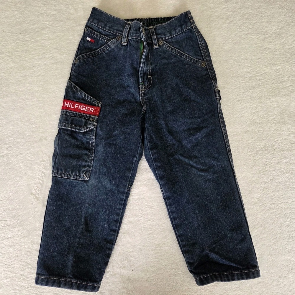 Vintage Y2K Tommy Hilfiiger Carpenter Jeans Boys Toddler 3T Dark Wash
